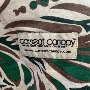 Carseat Canopy Green and Brown Cover